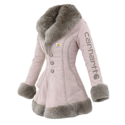 🔥𝗖𝗹𝗲𝗮𝗿𝗮𝗻𝗰𝗲 𝗦𝗮𝗹𝗲🌟Women's Retro Mid-Length Fur Collar A-Line Coat