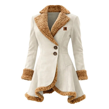 🔥𝗖𝗹𝗲𝗮𝗿𝗮𝗻𝗰𝗲 𝗦𝗮𝗹𝗲🌟Women's Lambswool Lapel Mid-Length Jacket Top
