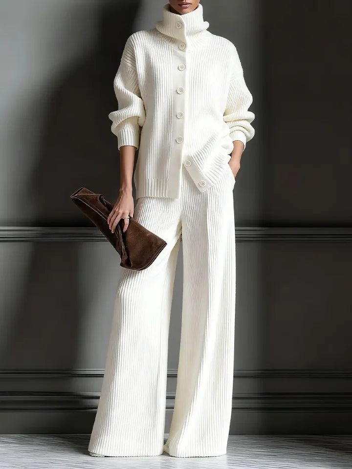 🔥Summer Arrivals🌟Women's Cozy Cardigan Sweater and Pants Two-Piece Set