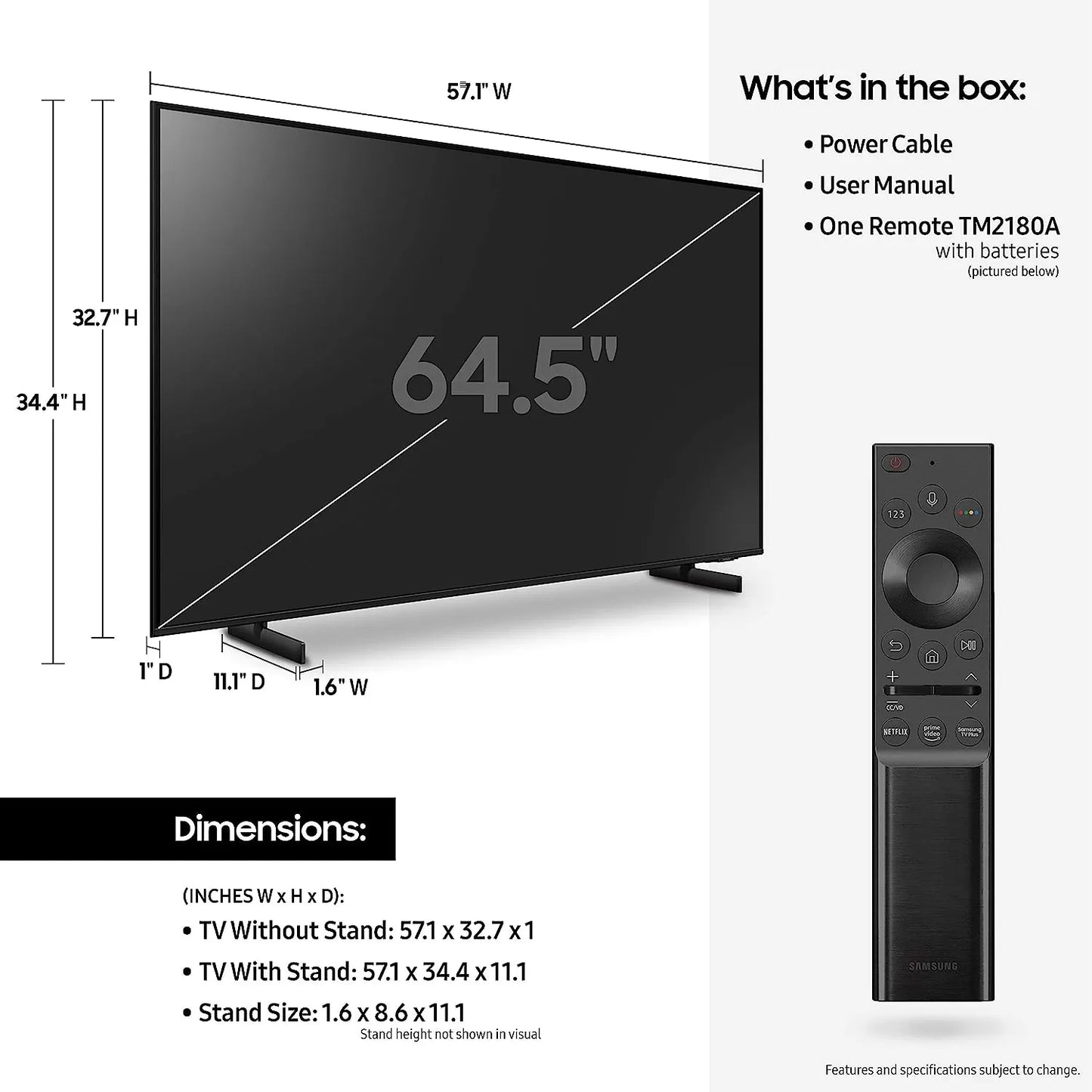 85-Inch Class Crystal 4K UHD AU8000 Series HDR, 3 HDMI Ports, Motion Xcelerator, Tap View, PC on TV, Q Symphony, Smart TV with Alexa Built-In (UN85AU8000FXZA, 2021 Model)