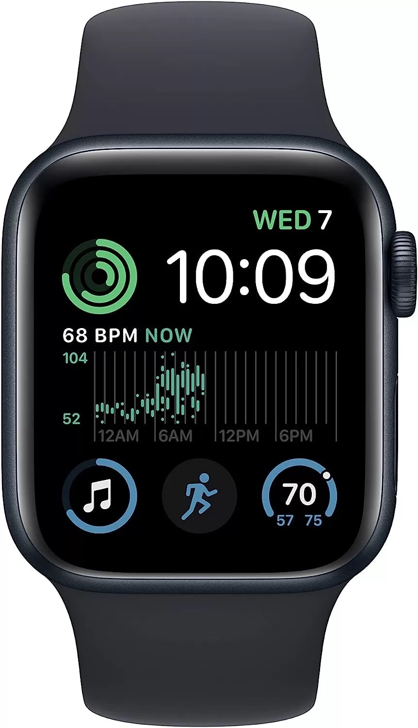 Watch SE (2nd Gen) [GPS 40mm] Smart Watch w/Starlight Aluminum Case & Starlight Sport Band - S/M. Fitness & Sleep Tracker, Crash Detection, Heart Rate Monitor, Retina Display, Water Resistant
