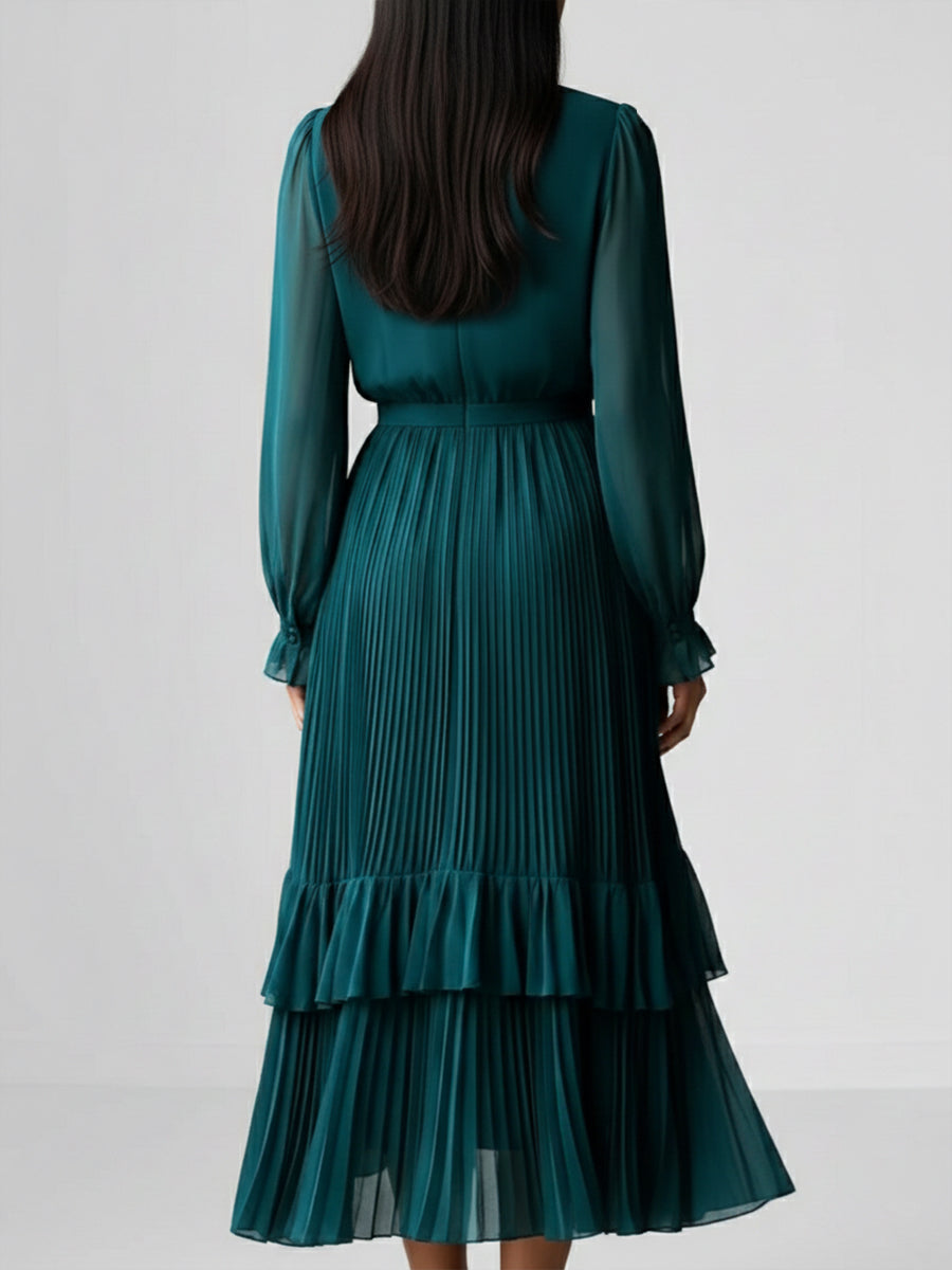 🔥Summer Arrivals🌟Elegant Pleated Chiffon Dress