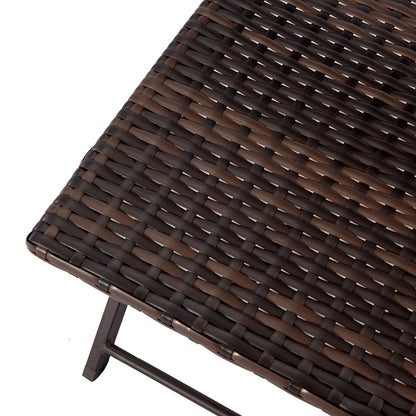 Hampton Wicker Patio Folding Chair, Brown
