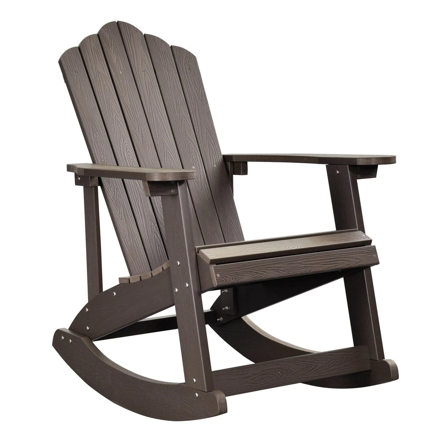 Ovios  Rocking Adirondack Chair 2-Piece Waterproof Plastic Frame