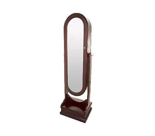 💥Clearance Sale - Gold & Silver Safekeeper Oval Spinning Jewelry Cabinet