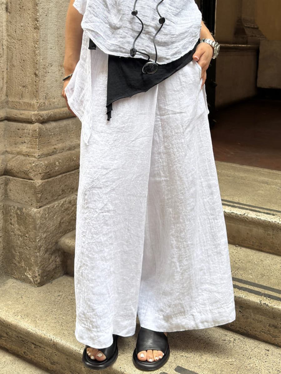 🔥Summer Arrivals🌟Women's Cotton And Linen Casual Wide Leg Pants