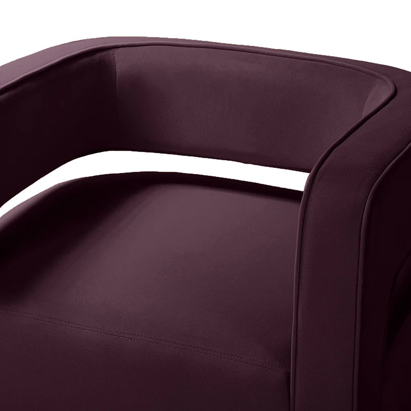 Agata Velvet Swivel Barrel Armchair
