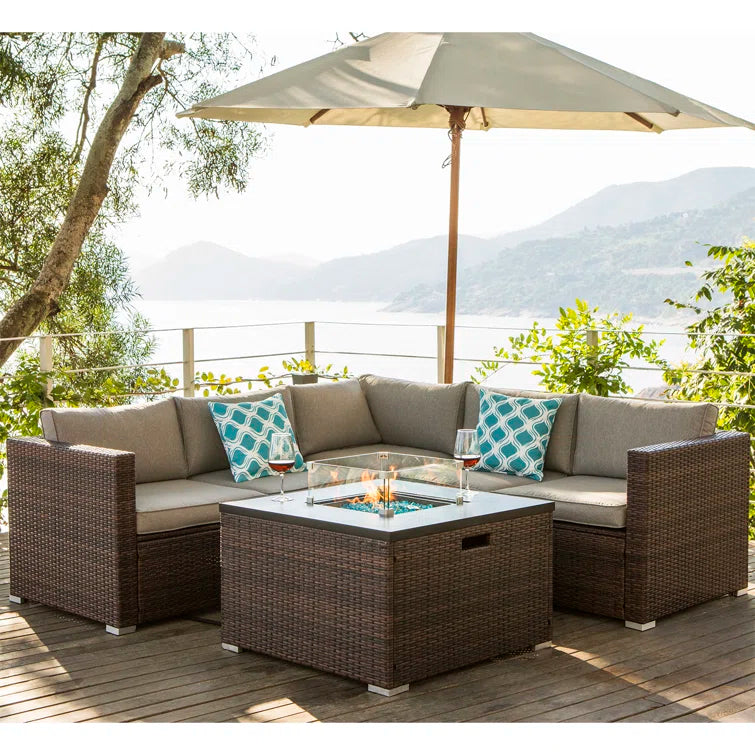 Sabine 5 - Person Outdoor Seating Group with Cushions