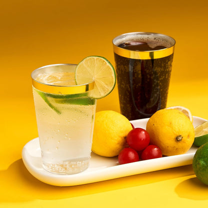 RACETOP 200 Pack 9 oz Clear Plastic Cups for Party, Disposable Clear Cup, Disposable Cups, Wine Glasses Cups, Plastic Cocktail Glasses