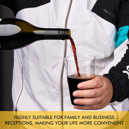 RACETOP 200 Pack 9 oz Clear Plastic Cups for Party, Disposable Clear Cup, Disposable Cups, Wine Glasses Cups, Plastic Cocktail Glasses