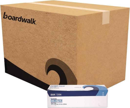 Boardwalk 7204 Clear PVC Food Wrap Film, 18" x 2000 ft Roll