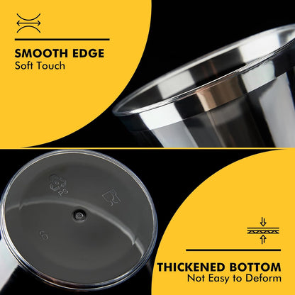 RACETOP 200 Pack 9 oz Clear Plastic Cups for Party, Disposable Clear Cup, Disposable Cups, Wine Glasses Cups, Plastic Cocktail Glasses