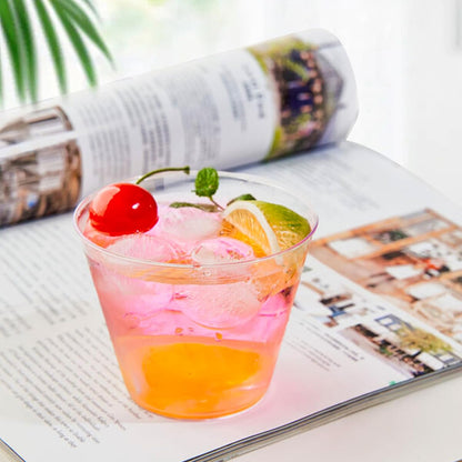 RACETOP 200 Pack 9 oz Clear Plastic Cups for Party, Disposable Clear Cup, Disposable Cups, Wine Glasses Cups, Plastic Cocktail Glasses