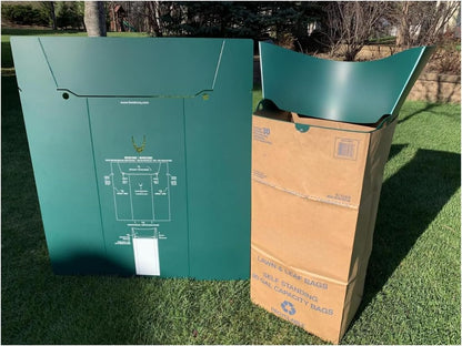 30 Gallon Lawn & Leaf 2-Ply Heavy-Duty Yard Waste Compost Refuse Paper Bags with Necessia Gardening Gloves, Eco-Friendly, Tear Resistant, Self Standing, Biodegredable, Made in USA, 30 Count