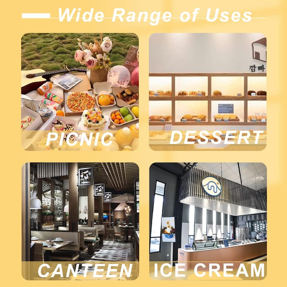 4.3" Mini Disposable Sporks 100ct, Plastic Spork 2-in-1 Utensils, 4 Colors, 25ct Individual Package Per Color - Made by Mavere