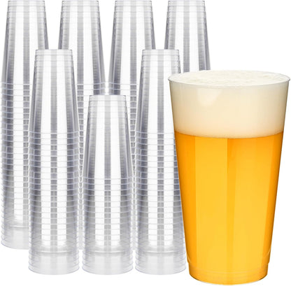 RACETOP 200 Pack 9 oz Clear Plastic Cups for Party, Disposable Clear Cup, Disposable Cups, Wine Glasses Cups, Plastic Cocktail Glasses