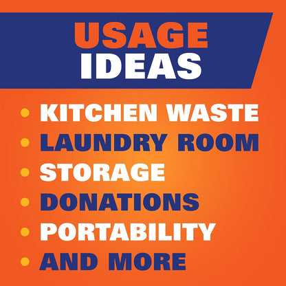 Hefty Ultra Strong Trash Bags, Black Tall Kitchen Trash Bags 13 Gallon Size, Break Resistant Drawstring Enclosure, Continuous Odor Control, Blackout, Clean Burst Scent, 80 Bags