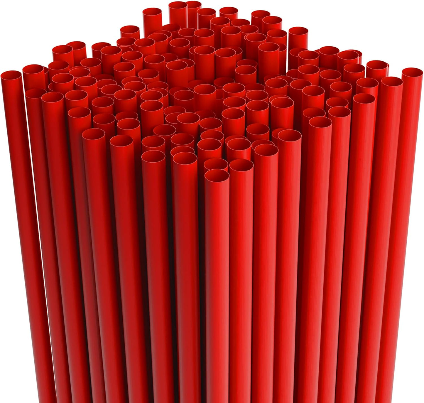 7.75" Plastic Straws (500 Count), Disposable Straws - Made For Standard 16oz Glass (Black)