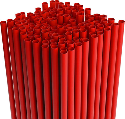 7.75" Plastic Straws (500 Count), Disposable Straws - Made For Standard 16oz Glass (Black)