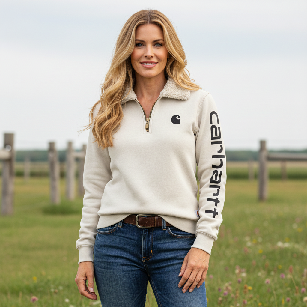 🔥𝗖𝗹𝗲𝗮𝗿𝗮𝗻𝗰𝗲 𝗦𝗮𝗹𝗲🌟Women's Winter Sweatshirt Jacket With Faux Fur Collar And Vertical Logo Sleeve Design