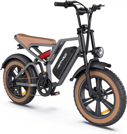 Electric Bike for Adults, Ebike 1500W/48V/18Ah, Tank 20" Fat Tire Electric Bicycles Up to 30MPH & 68 Miles with Removable Battery, Colorful Dispaly, Throttle & Pedal Assist, Shimano 7-Speed