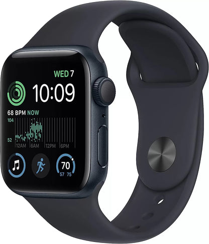 Watch SE (2nd Gen) [GPS 40mm] Smart Watch w/Starlight Aluminum Case & Starlight Sport Band - S/M. Fitness & Sleep Tracker, Crash Detection, Heart Rate Monitor, Retina Display, Water Resistant
