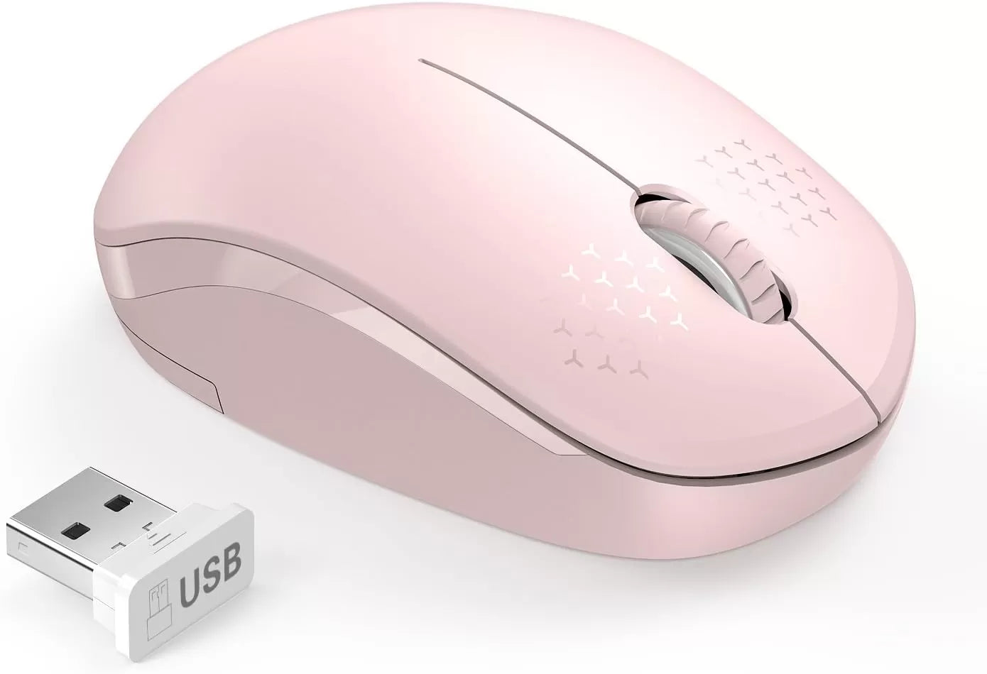 seenda Wireless Mouse, 2.4G Noiseless Mouse with USB Receiver - Portable Computer Mice for PC, Tablet, Laptop with Windows System - Mint Green