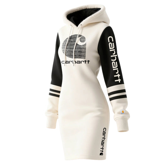 🔥𝗖𝗹𝗲𝗮𝗿𝗮𝗻𝗰𝗲 𝗦𝗮𝗹𝗲🌟Women's Color Block Hooded Long Sweatshirt Dress