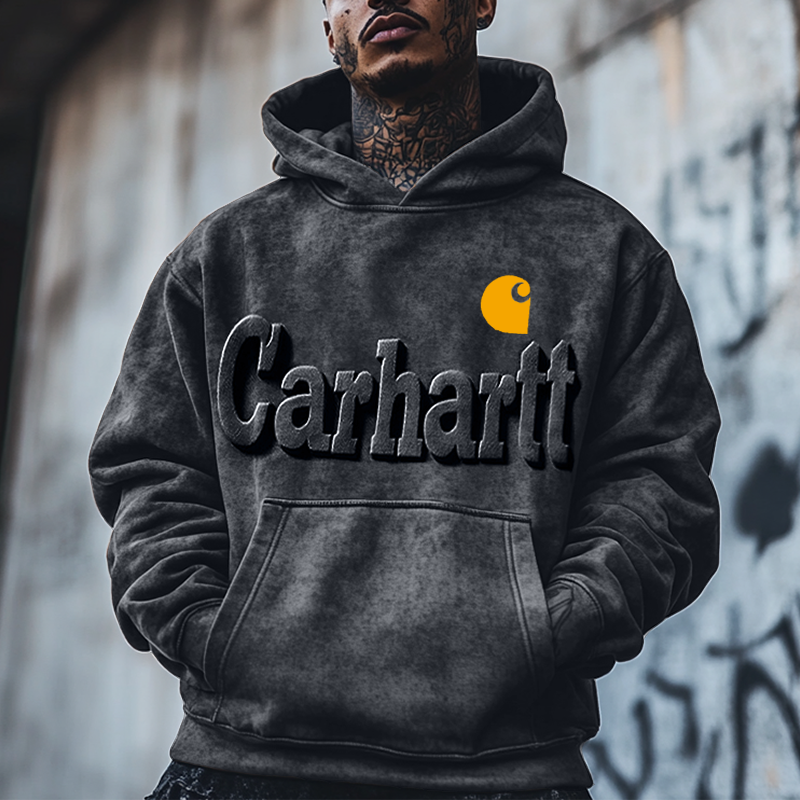 🔥𝗖𝗹𝗲𝗮𝗿𝗮𝗻𝗰𝗲 𝗦𝗮𝗹𝗲🌟Men's Retro 3d Embossed Distressed Heavy Metal Color Hoodie