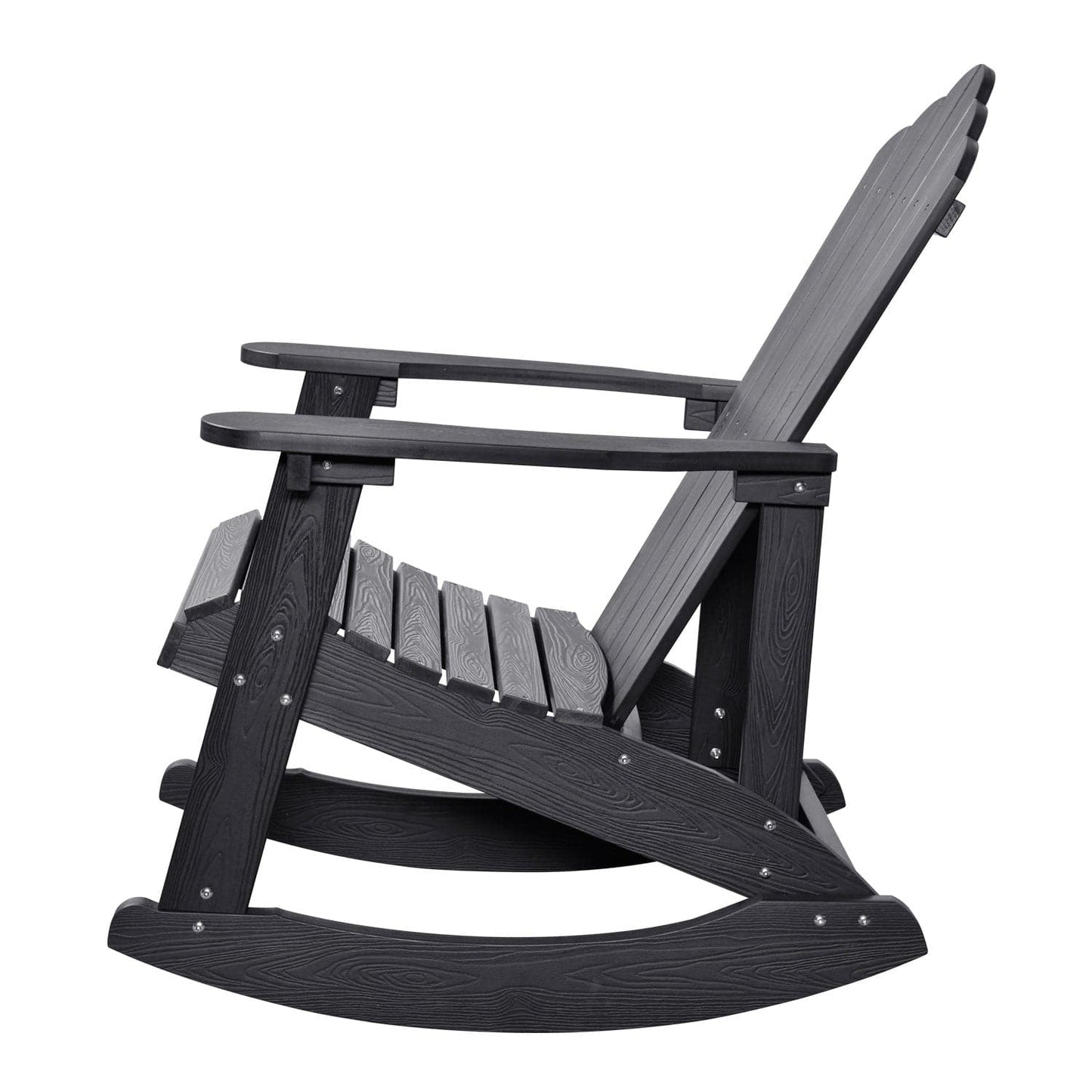 Ovios  Rocking Adirondack Chair 2-Piece Waterproof Plastic Frame
