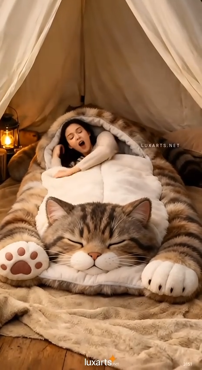 🔥Hot Sale 49% off🌟 Fluffy sleeping bag– Soft, Warm & Purrfectly Cozy😴💤