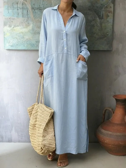 🔥Summer Arrivals🌟Women's Loose-fitting Casual Linen And Cotton Dress