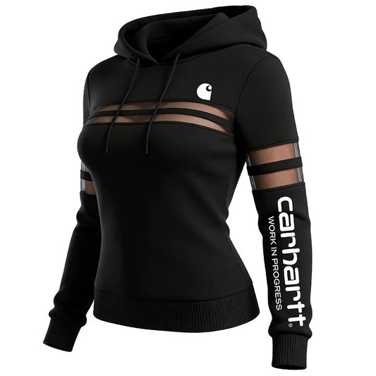 🔥𝗖𝗹𝗲𝗮𝗿𝗮𝗻𝗰𝗲 𝗦𝗮𝗹𝗲🌟Women's Work In Progress Hoodie With Mesh Detailing