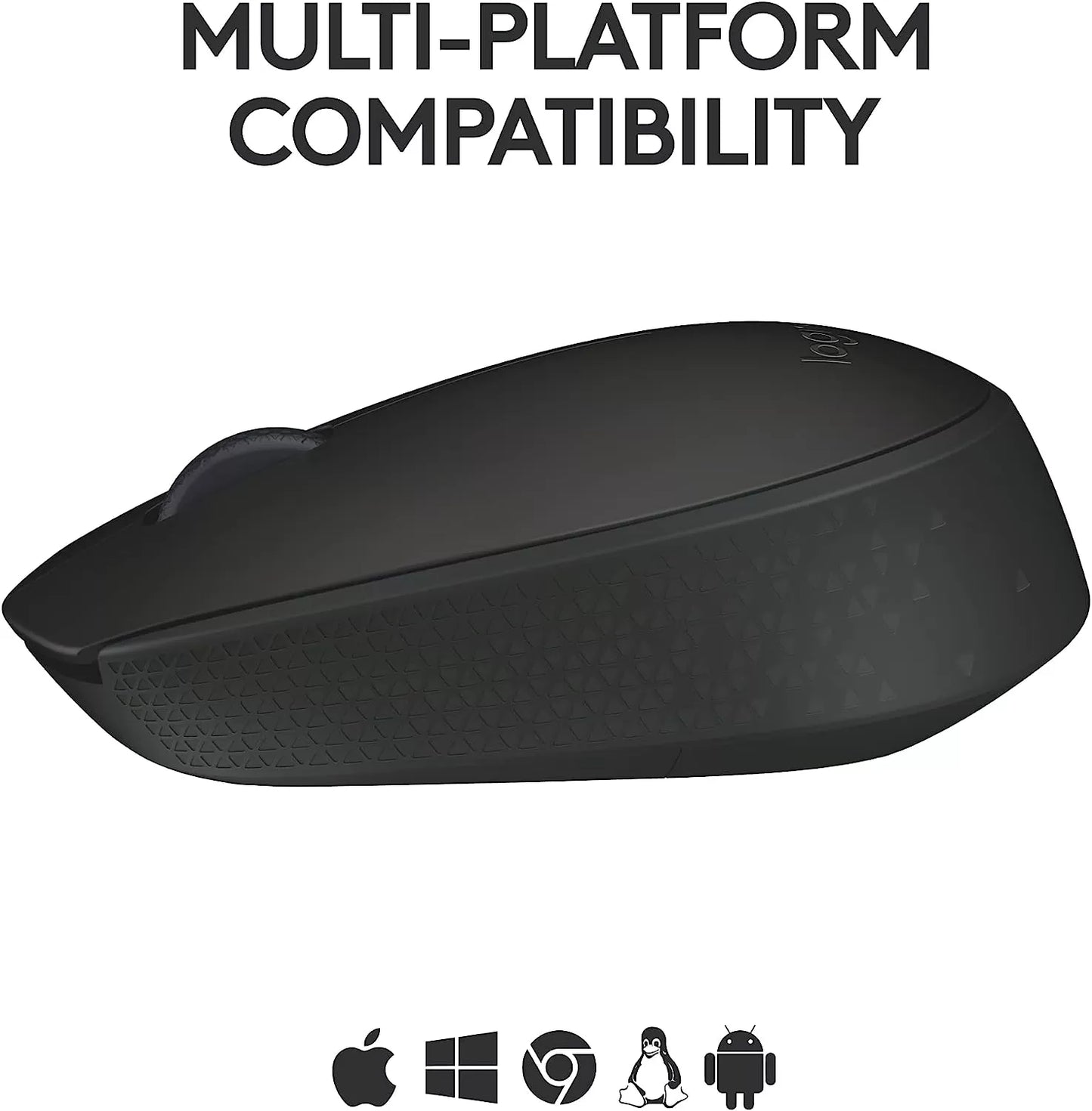 Logitech M170 Wireless Mouse for PC, Mac, Laptop, 2.4 GHz with USB Mini Receiver, Optical Tracking, 12-Months Battery Life, Ambidextrous - Blue Grey