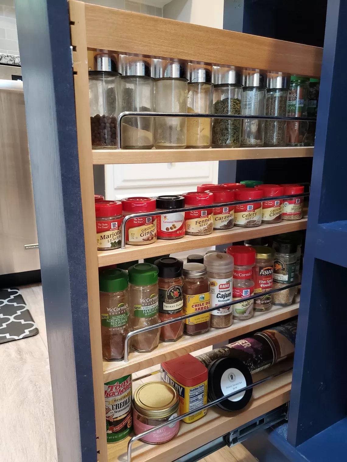 Kitchen Island, Butcher Block Kitchen Island w/Option for Seating, Food Prep, Spice Rack "Berdel"🔥Free Shipping🔥