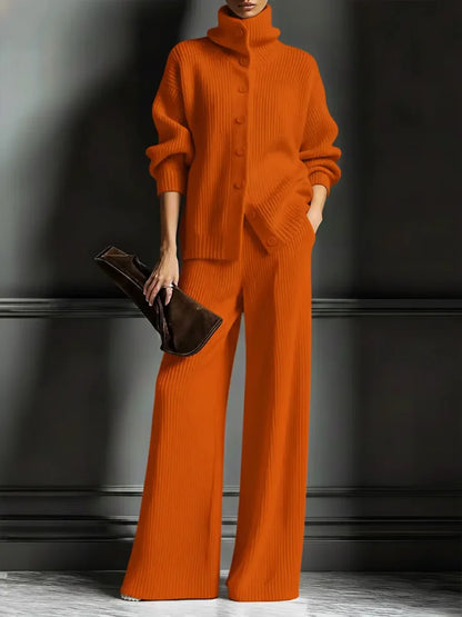 🔥Summer Arrivals🌟Women's Cozy Cardigan Sweater and Pants Two-Piece Set