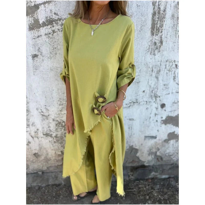 🔥Summer Arrivals🌟🎉2025 Women's Irregular Dress and Loose Fit Pants