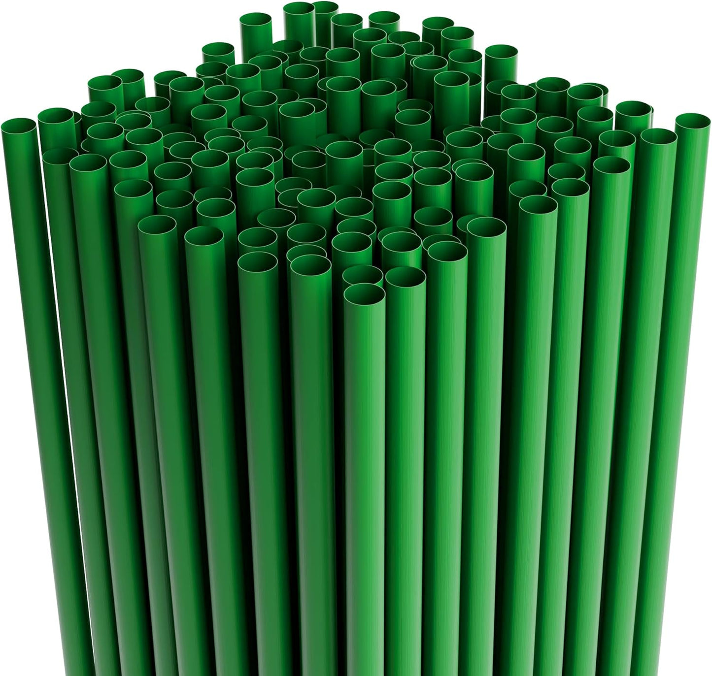 7.75" Plastic Straws (500 Count), Disposable Straws - Made For Standard 16oz Glass (Black)