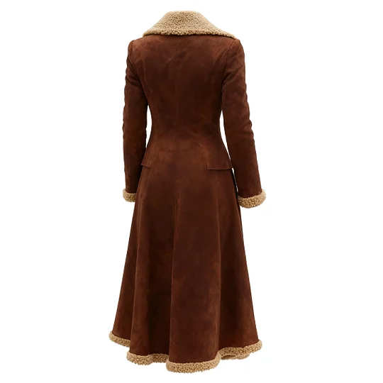 🔥𝗖𝗹𝗲𝗮𝗿𝗮𝗻𝗰𝗲 𝗦𝗮𝗹𝗲🌟Stylish Shearling-Trimmed Jacket for Winter Outdoors