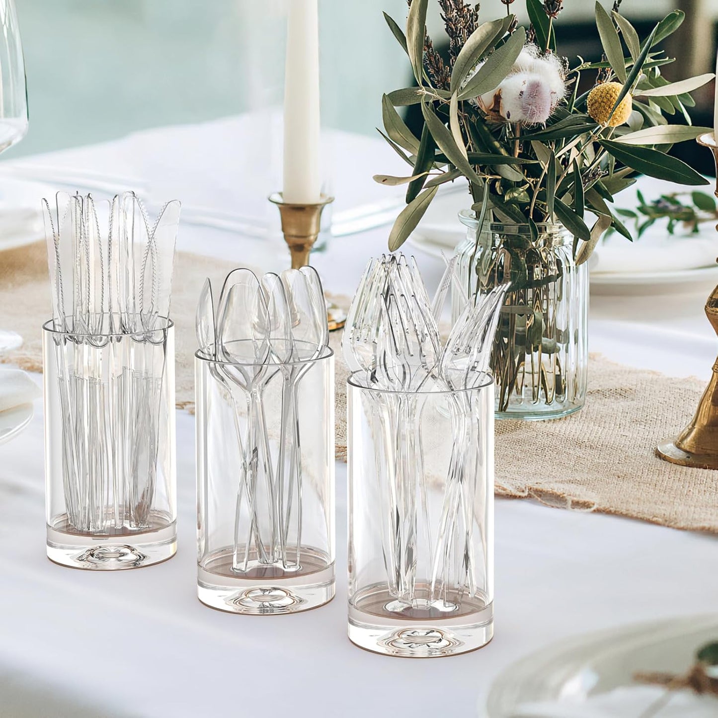 100 Count Clear Plastic Spoons Disposable, BPA-Free, Heat Resistant, Solid and Durable Disposable Spoons Heavy Duty Bulk, Premium Spoons plastic disposable for Party Supply