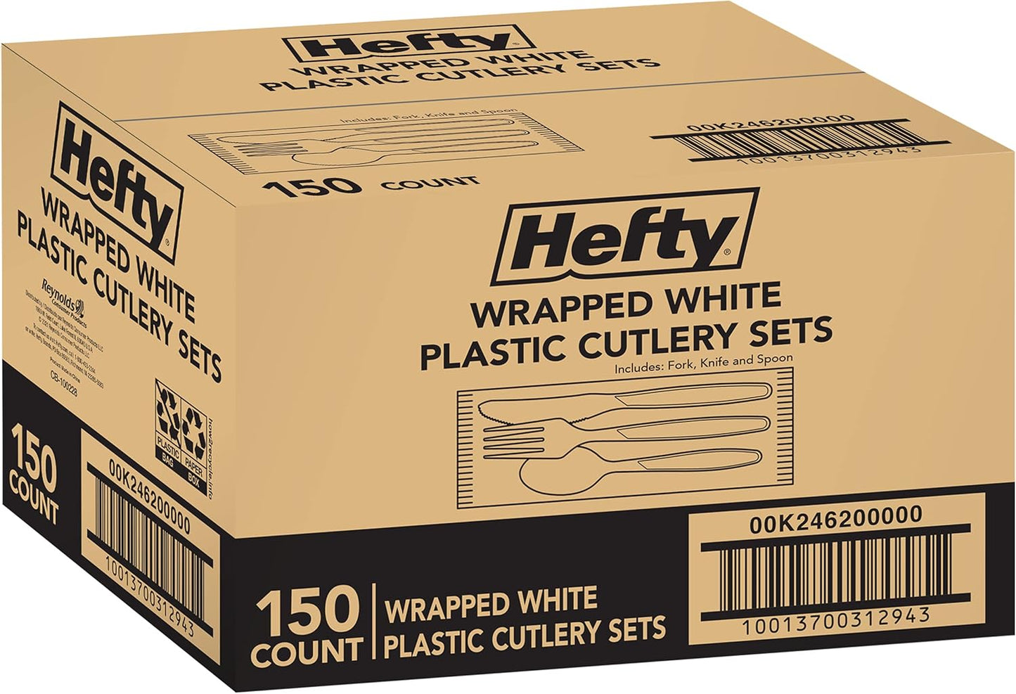 Hefty Heavy Duty Plastic Forks, 300 Count, Bulk Clear Disposable Forks for Offices, Cafeterias, Concession Stands, Restaurants, Large Events, and More