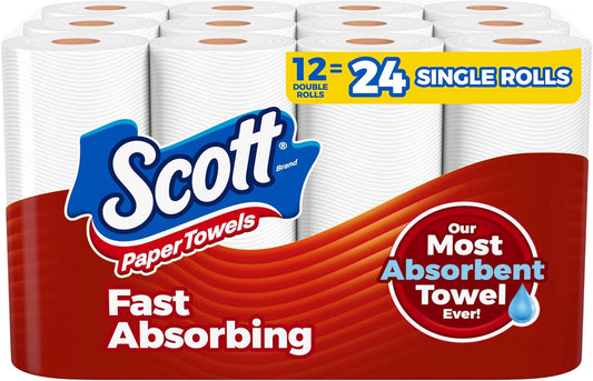Scott Paper Towels, Choose-A-Sheet, 30 Double Rolls = 60 Regular Rolls (108 Sheets Per Roll)