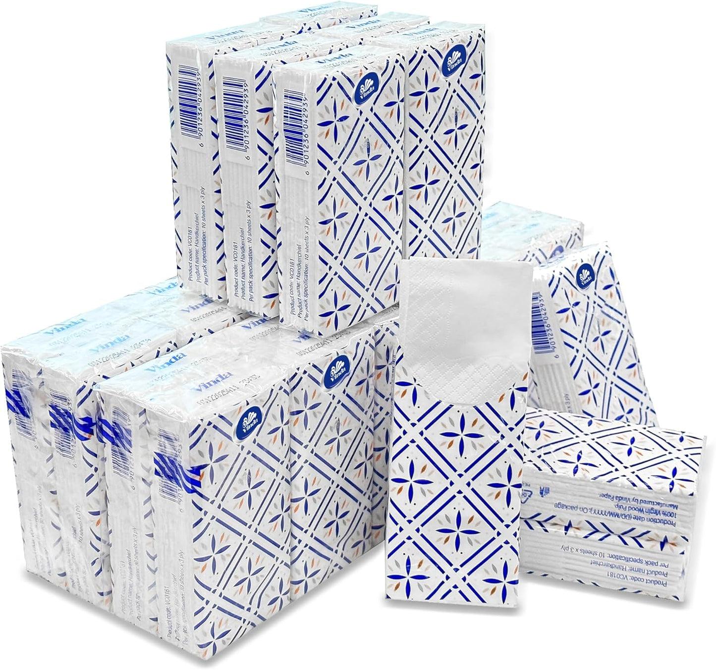 3-Ply Ultra Care Pocket Tissues, Travel Size (30 Packs of 10 Tissues)