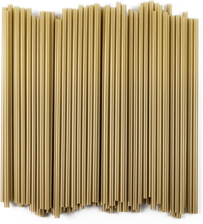 7.75" Plastic Straws (500 Count), Disposable Straws - Made For Standard 16oz Glass (Black)