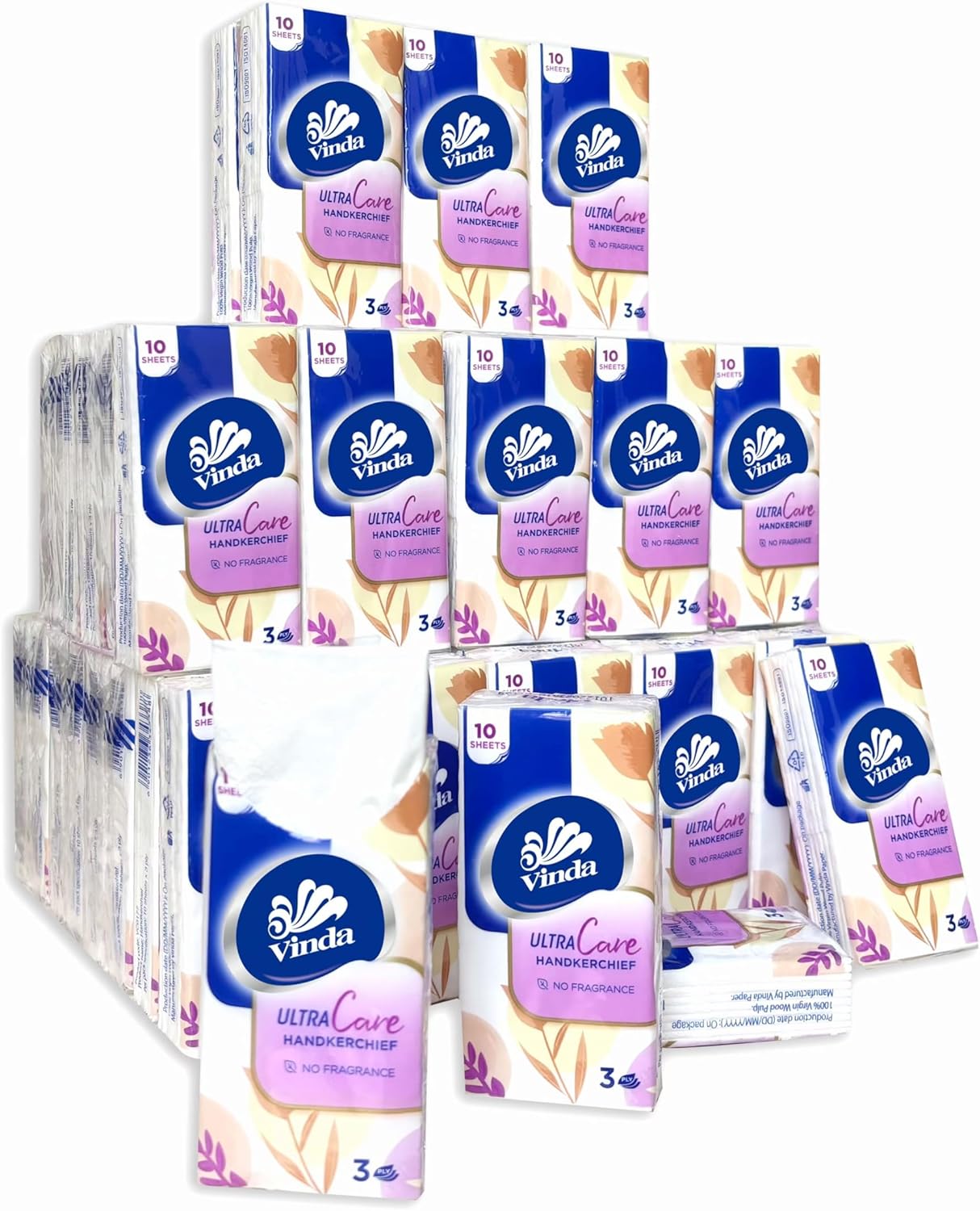 3-Ply Ultra Care Pocket Tissues, Travel Size (30 Packs of 10 Tissues)