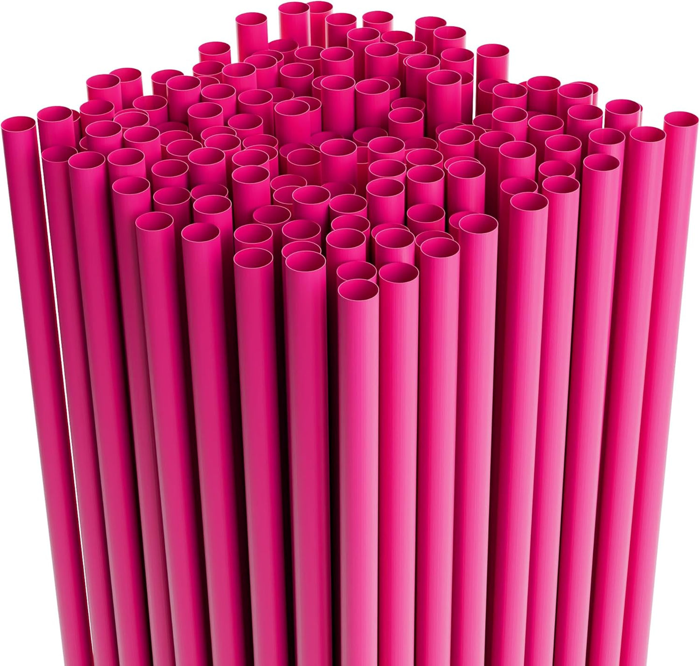 7.75" Plastic Straws (500 Count), Disposable Straws - Made For Standard 16oz Glass (Black)
