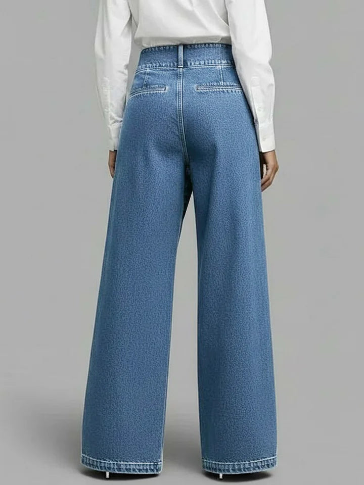 🔥Summer Arrivals🌟Women's High-waisted Casual Loose-fitting Wide-leg Jeans