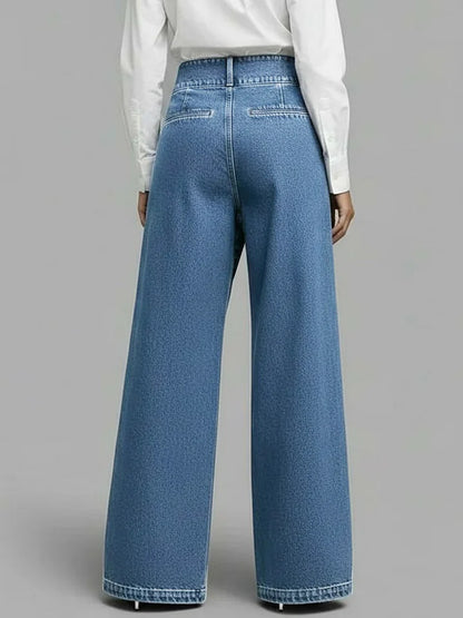 🔥Summer Arrivals🌟Women's High-waisted Casual Loose-fitting Wide-leg Jeans