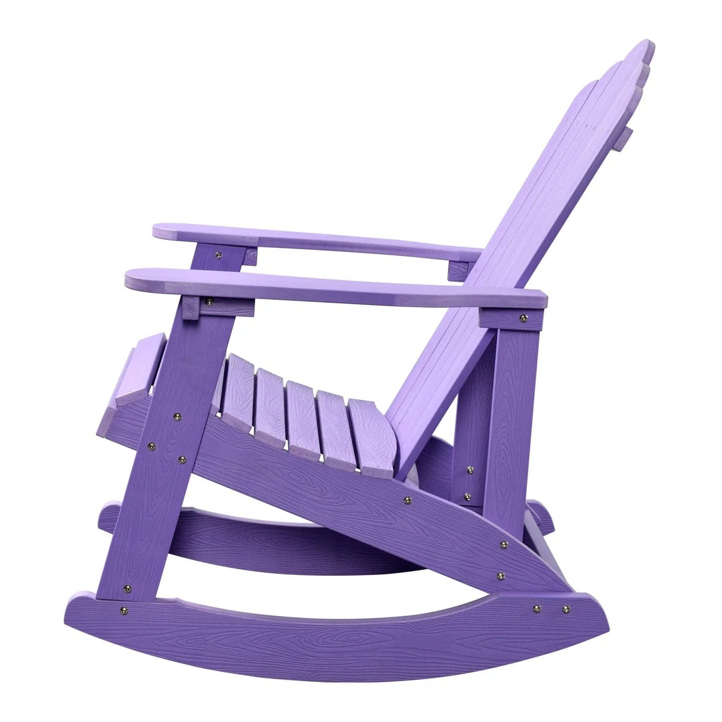 Ovios  Rocking Adirondack Chair 2-Piece Waterproof Plastic Frame