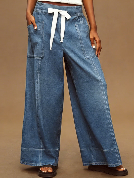 🔥Summer Arrivals🌟Women's Casual Elastic Waist Jeans